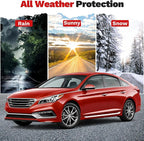 Sonata Rain Guards - Window Visors for Hyundai Sonata 2015-2019, Outside-Mount Tape-On Side Window Wind Deflectors for Hyundai Sonata Accessories, Vent Visors Shades Rainproof Black 4PCS