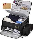 Upgraded Golf Trunk Organizer, Golf Gifts for Men, with Removable Insulated Pouch&Dust-Proof Protective Layer, Multi-Compartment fits 2 Pairs of Shoes, Golf Accessories