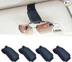 2 Packs Magnetic Sunglass Holder for Car Visor (4Pcs Black) | Magnetic Interior Car Accessories