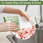 Microfiber Cleaning Cloths – 18 Pack, 10" x 10", Green – Reusable, Lint-Free, Super Absorbent Towels for Kitchen, Car, and Household Cleaning