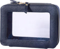 Toiletry bag waterproof cosmetic organizer with handle lagre opening for travelling car organizers(Black)