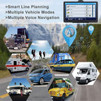 7 Inch GPS Navigaton for Car Truck RV, 2025 Latest Map GPS for Car with Free Lifetime Updates, Voice Guidance, Speed Alerts, Custom Routing, HD Touchscreen (Black)