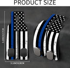 Car Headrest Purse Hanger Grunge Blue and Black American Flag 1 Pack Bag Purse Holder for Car Premium Leather Double Metal Hook for Handbags, Grocery Bags and Phones