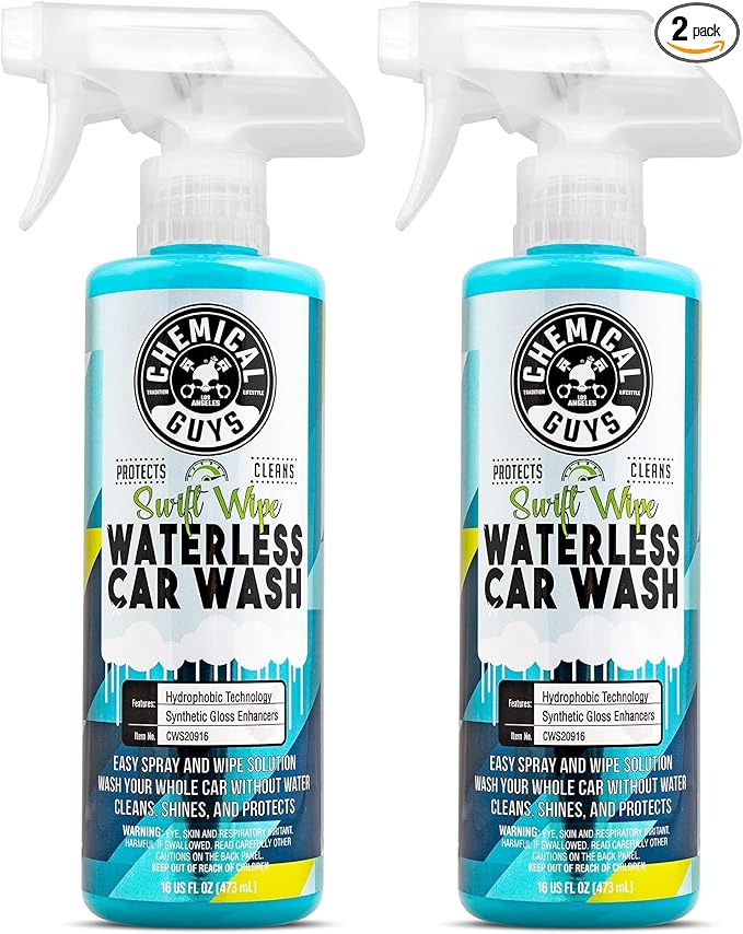 CWS20916 Swift Wipe Sprayable Waterless Car Wash, Easily Clean - Just Spray & Wipe, Safe for Cars, Trucks, Motorcycles, RVs & More, 16 fl oz (Pack of 2)