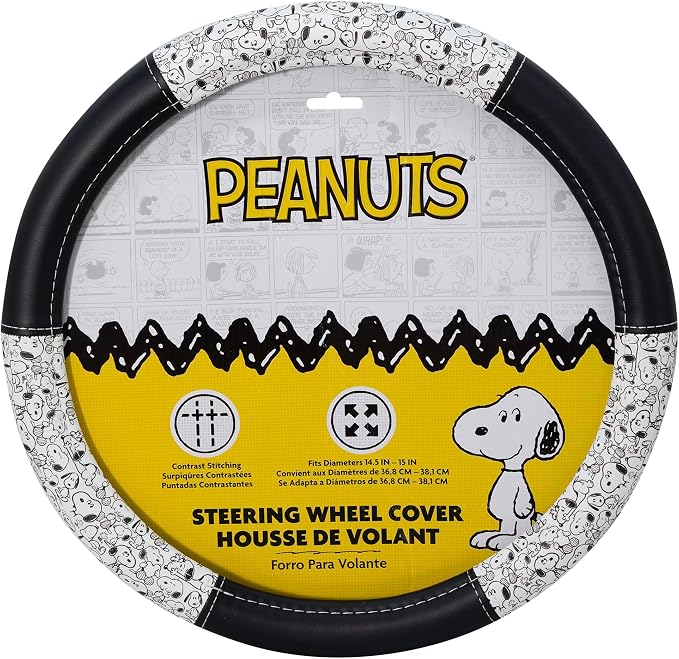 006794R01 Peanuts Snoopy Expressions Steering Wheel Cover