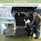 SUV Cargo Liner for Dogs, Waterproof Pet Cargo Cover with Bumper Flap Protector, Scrachproof Non-Slip 600D Oxford Fabric, Machine Washable