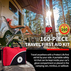Survival First Aid Kit for Home/Business, Camping Survival Kits | Mini Travel First Aid Kit | Camping Equipment | Small Kits for Car | Outdoor Emergency Survivals Pack - 160pcs