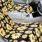 Car Seat Towel Covers with Storage Bag, 63 x 32 Inch Universal Non Slip Waterproof Sweat Protector for Car Truck, Gym Swimming Running, Machine Washable(2 Pack,Sunflower)