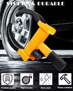 Universal Wheel Lock Heavy Duty Security Trailer Wheel Lock Anti Theft Wheel Locks for Cars SUV Camper Motorcycle Trailer Great Deterrent Bright Color with 3 Keys (Red-Yellow)