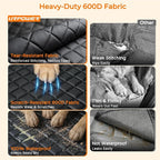 Dog Car Seat Cover for Pets 100% Waterproof Seat Cover Hammock 600D Heavy Duty Scratch Proof Nonslip Durable Soft Back Seat Covers for Cars and SUVs