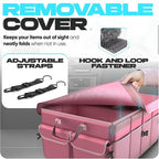 Trunk Organizer For SUV Car Trunk Organizer, Foldable Storage, Car Accessories for Women Men, Collapsible Bag, 600D Oxford, Non Slip Bottom, Straps, Soft Cover (65L)