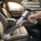 Car Vacuum Cleaner High Power 20000Pa – Cordless Handheld Mini Vacuum & Air Duster for Car Detailing, 3-Speed Brushless Motor, 6000mAh Battery (Upgraded Purple)