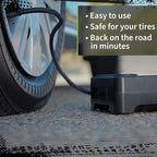 50139 Flat Tire Puncture Emergency Kit, Includes Sealant and Tire Inflator Pump, Analog, Suitable for Cars and Other Highway Vehicles, 10 Min Fix