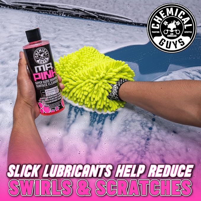 Mr. Pink Car Wash Soap - 64 oz Super Suds Foaming Car Wash Soap for Cannon, Blaster, or Bucket Washing - pH Balanced, Safe on Wax, Sealant, Ceramic, and Clear Coat Finishes (Pack of 4)