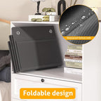 Over the Door File Organizer, Wall Hanging File Folders with 10 Large Pockets for Mails, Magazines, Back to School Supplies, Office Pocket Chart, Paper Organization (Gray)