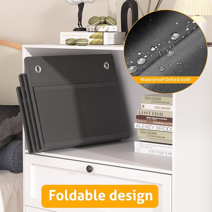 Over the Door File Organizer, Wall Hanging File Folders with 10 Large Pockets for Mails, Magazines, Back to School Supplies, Office Pocket Chart, Paper Organization (Gray)