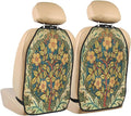 William Morris Vintage Floral Car Seat Back Kick Protectors Kick Mats With Storage Pockets For Vehicles To Protect From Dirt Mud Scratches 2 Pack