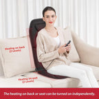 2026 Graphene Heated Chair Massager Pad – 4900 RPM Vibration Motor, Full Back Massage Seat Cushion for Office Chair & Recliner, for Dad Men