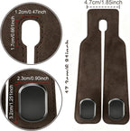 SUKIPIN Car Hooks, Car Seat Headrest Hooks for Purses and Bags 4-Pack Brown | Car Accessories for Women, Solid Durable Construction, Quick Tool-free Mounting, Universal Fit for Most Vehicle Headrests