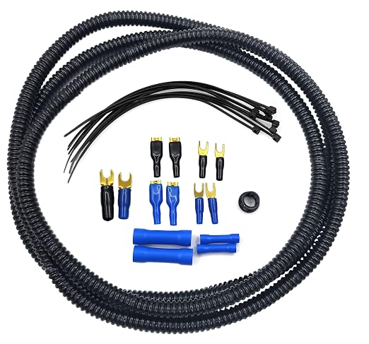 True 8 Gauge 100% Copper Amplifier Wiring Kit | 8 AWG (American Wire Guage) OFC | for Automotive Boat Car Audio Subwoofer Amp Install (incl Ground & Power Cable, RCA, Speaker, Remote Wires)