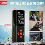AP150 Tire Inflator Portable Air Compressor, 2X Faster 150PSI Cordless Air Pump for Car Tires with Auto-Shutoff, Portable Tire Pump with Digital Pressure Gauge for Car, Motorcycle,Bike, Ball
