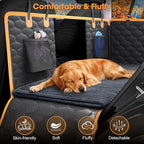 Backseat Pet Bed Mat, Non-Slip Dog Bed for Car Back Seat, Washable Travel Pet Mat with Removable Cover, Dog Seat Covers Protector Fit for Backseat Extenders and Trucks SUVs, 54"x 24.8", Grey