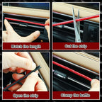 28 Pcs Car Interior Accessories Including 20 Pcs Car Air Conditioner Decoration Strip 4 Non Slip Silicone Car Cup Coaster 4 Car Tire Valve Stem Caps for Most Cars SUVs Trucks(Red)