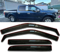 in-Channel Window Visors Rain Guards Side Wind Deflectors for Ford F150 2015-2020 SuperCrew/Crew Cab, Ford F250-F550 2017-2025 Super Duty SuperCrew/Crew Cab, Vent Guard Shade Sun 194975 4-Pieces Set