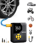 150 PSI Tire Inflator Portable Air Compressor, Fast Inflation Cordless Air Pump with LED Light &Pressure Gauge, Auto Shut-Off, L7 Mini Tire Inflator for Cars, Motorcycle, Bicycle, Ball, Yellow