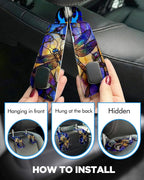 Purse Holder for Car, 2 Pack Heavy Duty Purse Hanger for Car, PU Leather Car Seat Hooks for Purses and Bags, Cute Dragonfly Headrest Organizer for Handbags & Backpacks