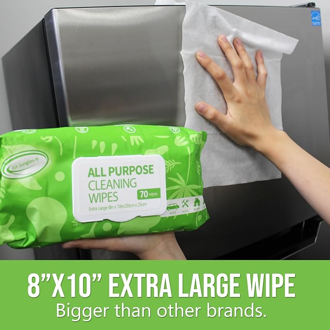 Car Interior Cleaning Wipes Set 210 Count, XL 8" x 10" | Multi-Purpose Wipes For Car Leather Seat, Windshield Window Mirror Cleaning, Steering Wheel & Vinyl Cleaning