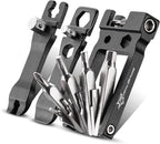 20 In 1 Bike Multi-Function Tool Kit - Allen Wrench, Tire Levers | Portable, Foldable, High Quality Steel,Bike Multitool Cycling Tool Kit