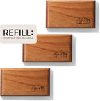Drift Car Air Freshener - The Original Wood Air Freshener - Car Odor Eliminator - Long Lasting Scent - Metal Clip - Essential Oils - Apple Picking Scent 3 Pack Refill - NO CLIP INCLUDED