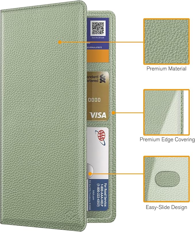 Car Registration and Insurance Card Holder, Vehicle Glove Box Card Organizer Wallet Automobile Accessories for License