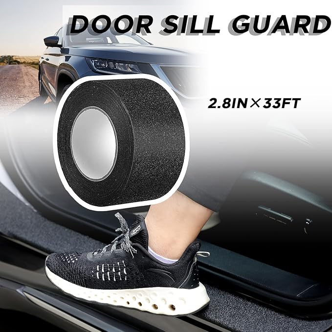 Car Door Edge Guards Door Sill Protector Automotive Entry Guard Anti Collision Scuff Sill Trim Protection Strips for Most Cars Vehicles Accessories(2.8 Inch Wide, 32.8 Feet,Black)