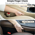 Car Seat Gap Filler Set of 2, 3IN1 Seat Side Gap Filler Plug with Storage Slot & Hook Function, Soft Foam Universal Fit Car SUV Truck Fill Gap Between Seats Console Organizer（Standard Mocha Brown）