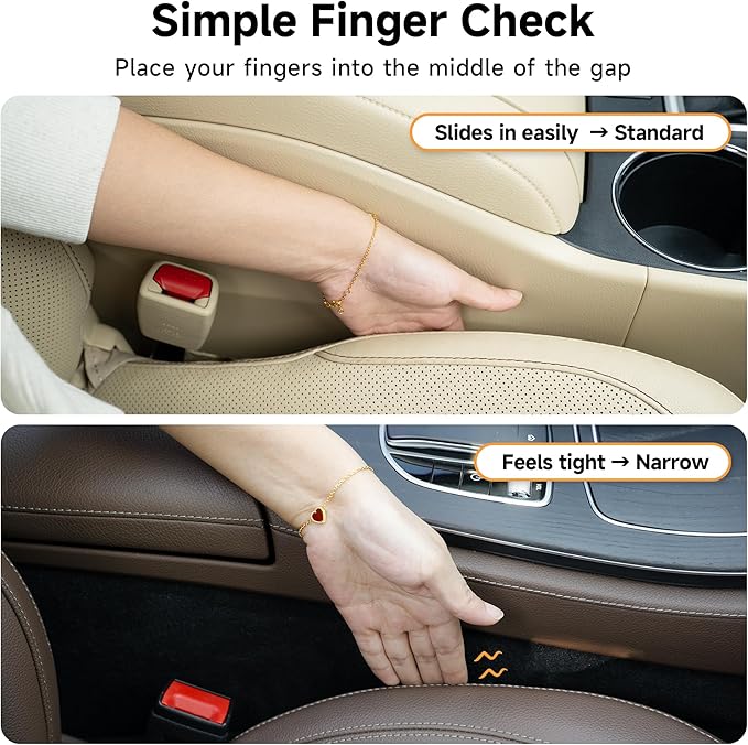 Car Seat Gap Filler Set of 2, Soft Foam Multifunctional Seat Side Gap Filler with Organizer & Hook Function, 3in1 Gap Stopper Universal Fit Car SUV Truck Fill The Gap Between Seat & Console