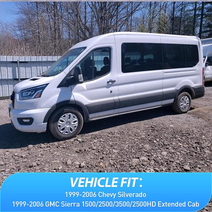 Window Visors for Ford Transit 2014 2015 2016 2017 2018 2019 2020 2021 2022 2023, Out-Channel Window Wind Deflectors Rain Guards -2PCS