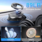 Car Phone Holder for Magsafe [2026 89+LBS Suction & 3700gf Magnetic] 360° Adjustable cell Phone Mount, Phone Holders for Your Car Dashboard & Windshield Pad Phone Holder for iPhone 17-12 Series