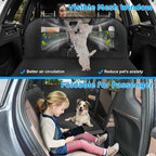 2026 Upgraded Back Seat Extender for Dogs - Large Hard Bottom Dog Car Seat Cover Holds 550lbs, Waterproof Dog Hammock Pet Bed with High-Density Foam Non-Slip Backseat Protector