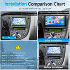 Car Radio for Toyota Prius 2010 2011 2012 2013 2014 2015 Stereo with Wireless CarPlay Android Auto, 9'' Touch Screen Compatible with JBL & Big Screen BT WiFi GPS Navi Backup Camera MIC