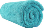 Professional Car Drying Towel (36"x 24") with Twisted-Loop Technology, 1200GSM for a Streak-Free Finish – Microfiber Towels for Cars, Trucks, SUVs, RVs and Motorcycles, Lake Green