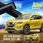 Extra Durable Window Deflectors Tape-On Window Visors Rain Guards Fit for Nissan Rogue 2014-2020, Sun Visors, Wind Vent for Shades, Exterior Car Accessories - 6pcs. AG0223