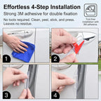 4 PCS Car Door Side Edge Protection Guards, PVC SRS Anti-collision Bumper Protector, Flexible Waterproof Door Edge Cushioning Strip, Universal Self-adhesive Accessory for Cars (Transparent)
