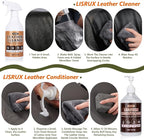 Leather Cleaner and Conditioner Kit-2×18oz, Leather Cleaner for Car Seats, Furniture, Couches, Shoes & Boots, pH-Balanced, Restores & Protects All Leather For Natural, Synthetic, Faux, Pleather