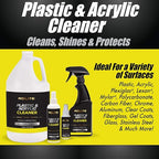 Rolite RPAC1g Plastic & Acrylic Cleaner Spray Refill, 1 Gallon, High Shine Protectant & Polish for Nonporous Surfaces, Streak-Free Formula for Windshields, Windows, Headlights, Retail Displays