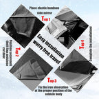 Car Windshield Snow Cover, Upgraded 600D Oxford Fabric Windshield Frost Cover, 75×47 Inch Wind and Snow Protection Kit, Four Seasons Car Windshield Sunshade and Snow Cover, Universal Truck, SUV, Car