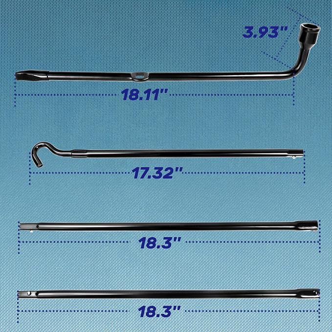 Spare Tire Tool Kit with Spare Tire Jack Handle and Wheel Lug Wrench Compatible with 2004 to 2018 Ford F150