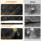 Dog Car Seat Cover for Back Seat - Waterproof Non-Slip Car Seat Protector for Dogs Pet, Scratchproof Back Bench Seat Covers for Compact Cars Small SUVs, Black