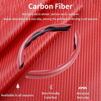 3Pcs Carbon Fiber Steering Wheel Cover Universal Fit 99% Cars | Non-slip soft grip, easy to wipe clean, quick to install, perfect for daily commutes and road trips, Red